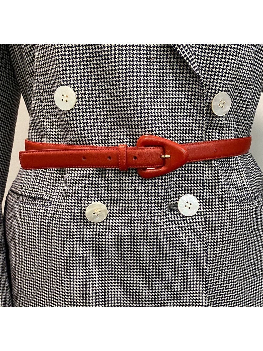 Liz Claiborne Red Leather Belt Size Large